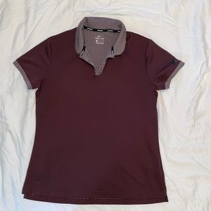 Nike Dri-Fit golf polo Maroon-Size Large